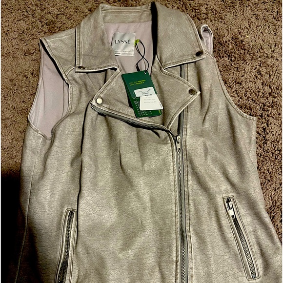 Lysse Jackets & Blazers - Lysse leather gray vest